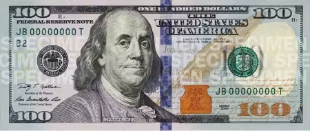 Ben Franklin 100 Dollar Bill